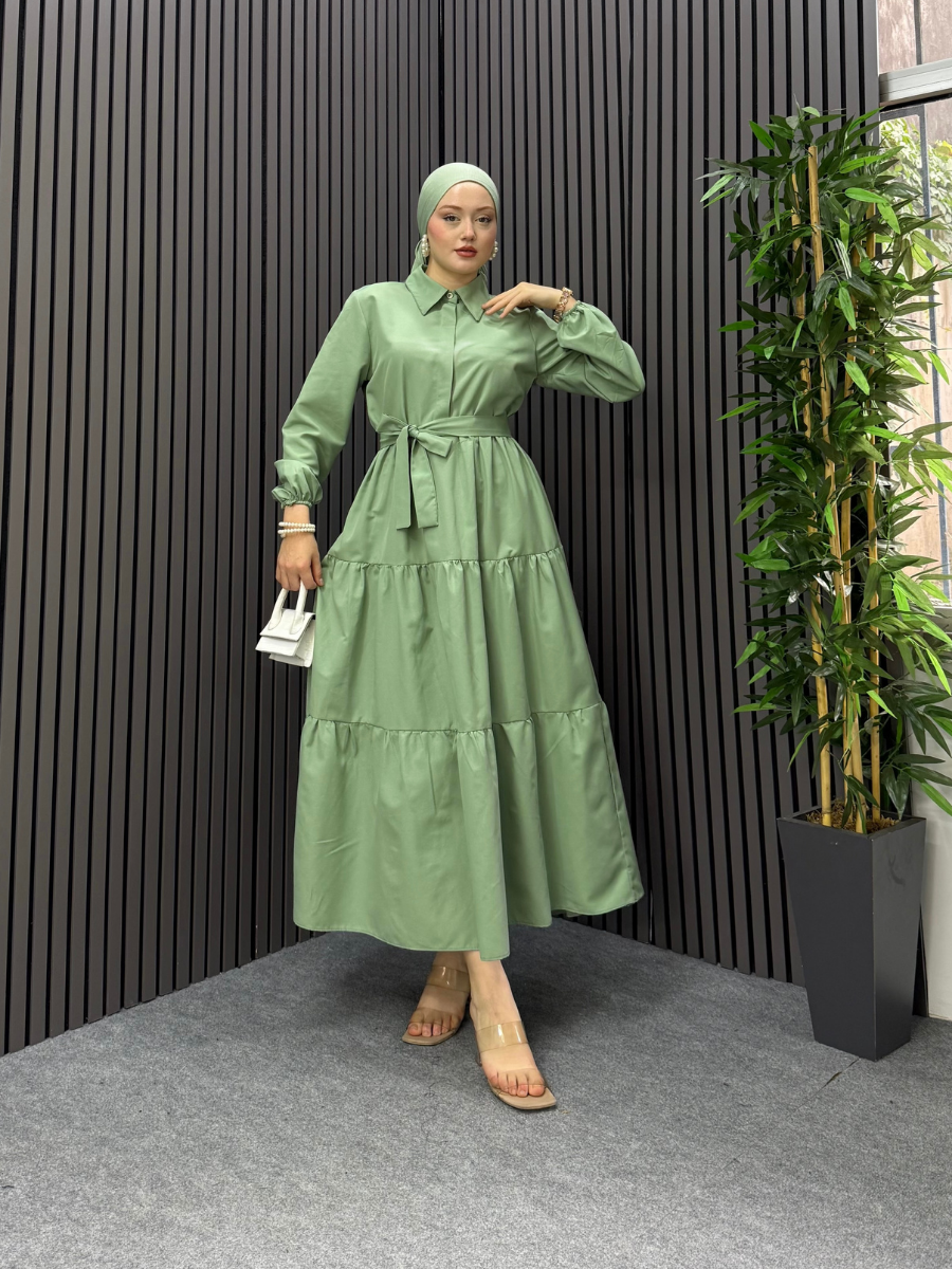 Naz Gömlek Elbise Mint