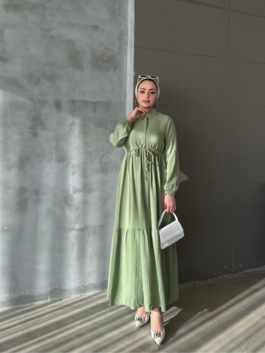 Asya Bürümcek Elbise Mint