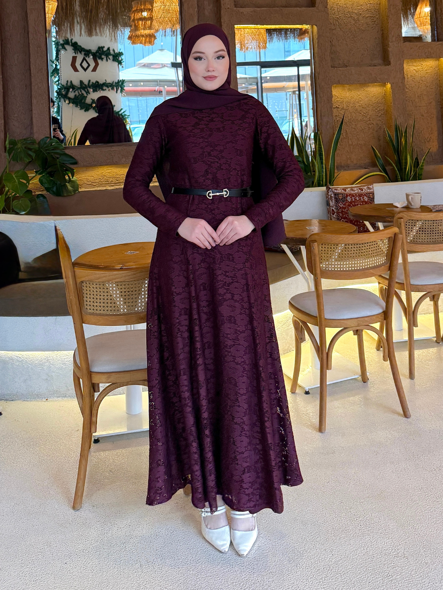 Defne Elbise Bordo