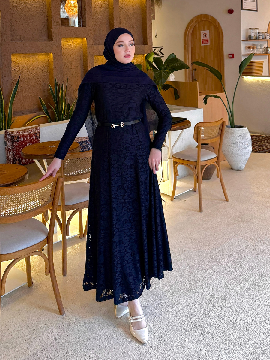 Defne Elbise Lacivert