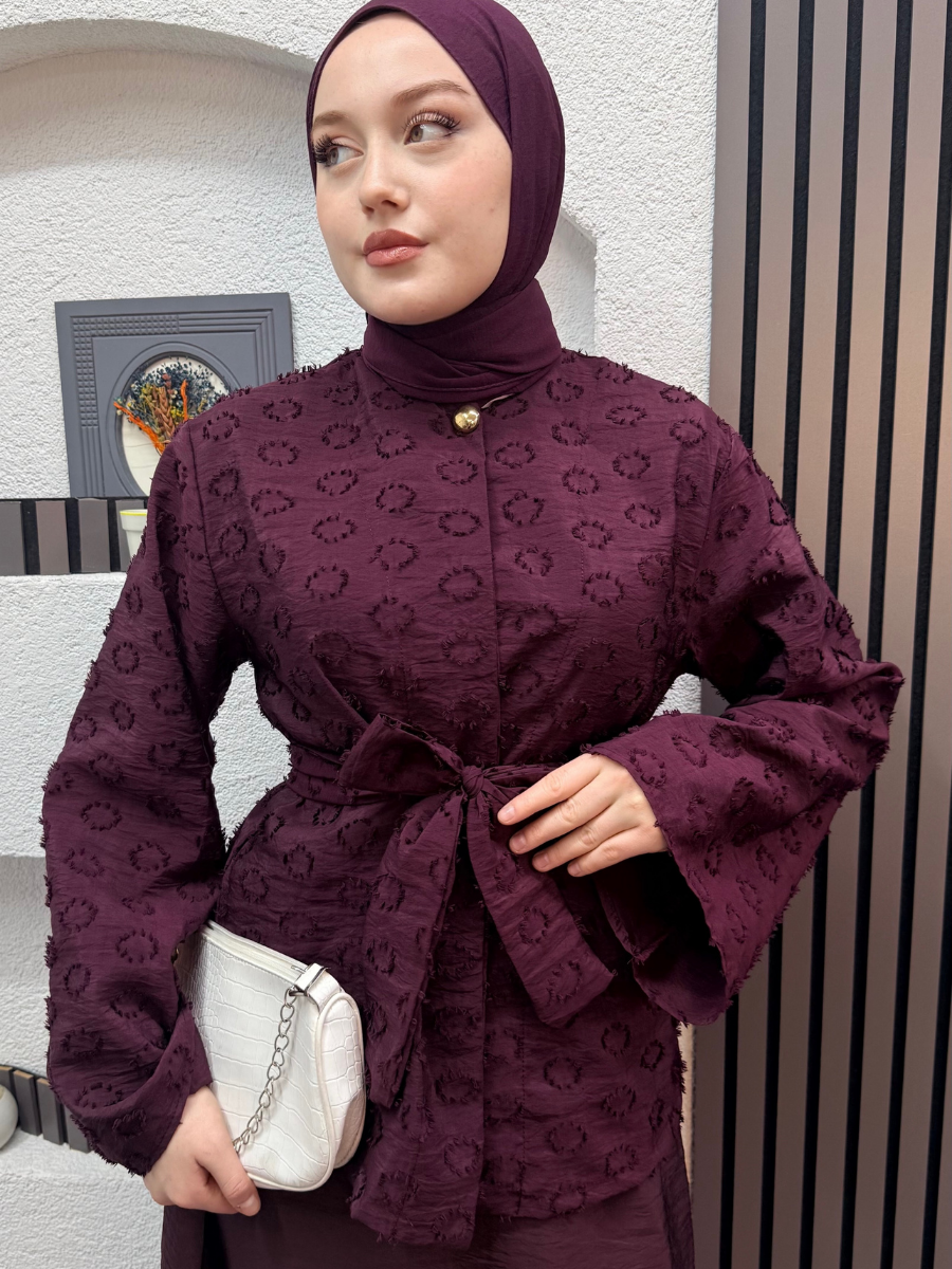 İzabel Takım Bordo
