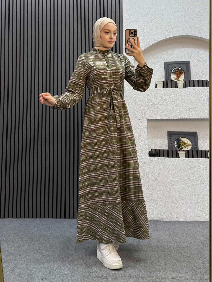 Milla Ekose Elbise Yeşil