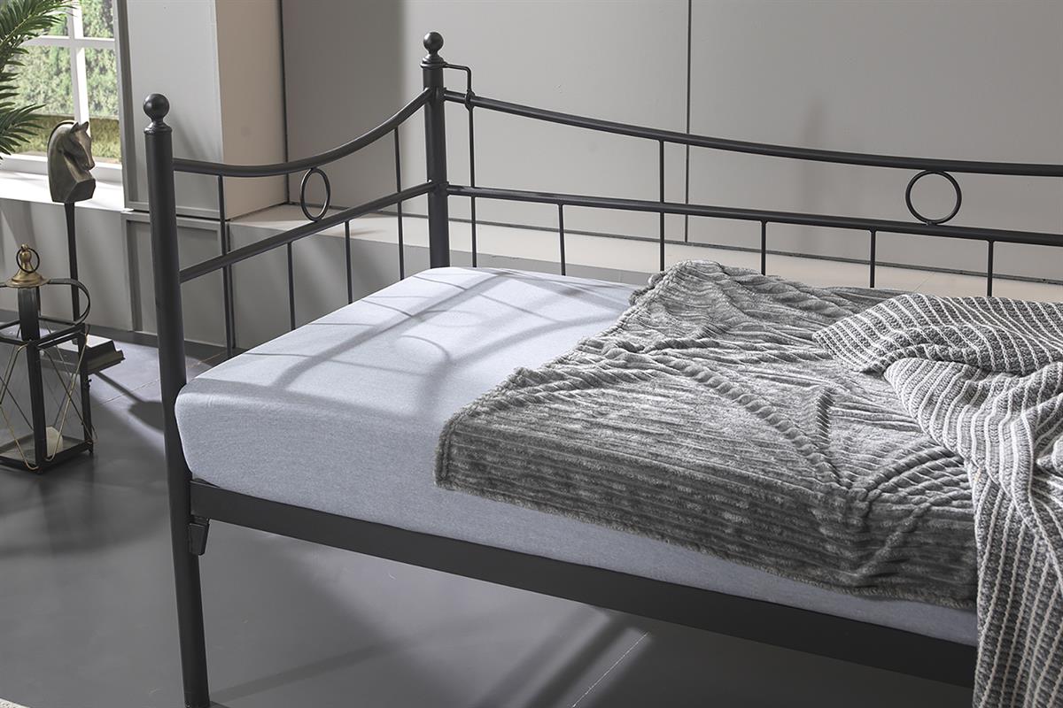 Unimet Daily Daybed Tek Kişilik Siyah Metal Karyola