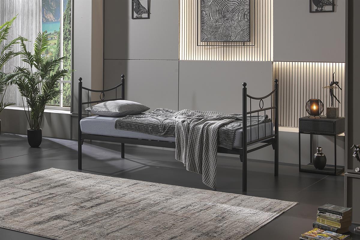 Unimet Daily Daybed Tek Kişilik Siyah Metal Karyola