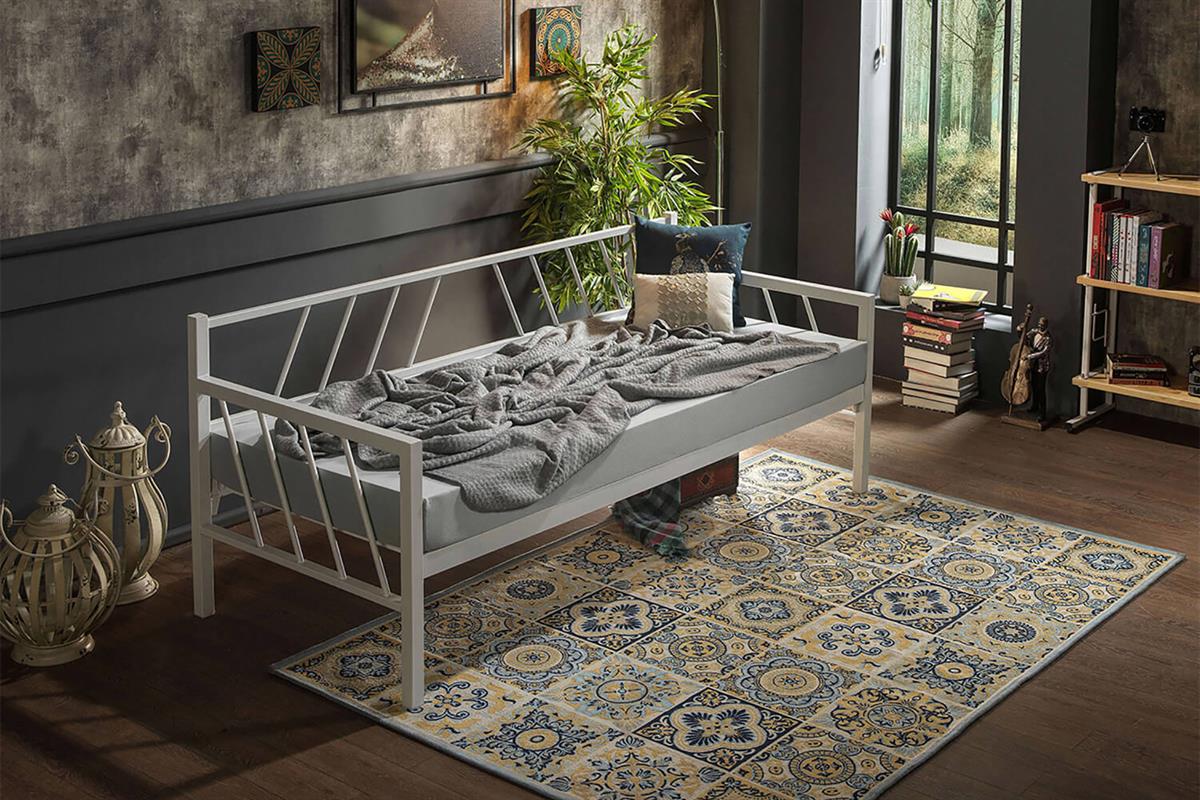 Unimet Glory Daybed Tek Kişilik Beyaz Metal Karyola