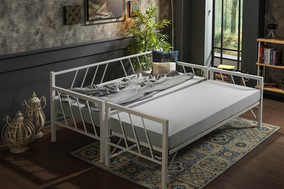 Unimet Glory Yavrulu Daybed-Çift Tek Kişilik Metal Karyola