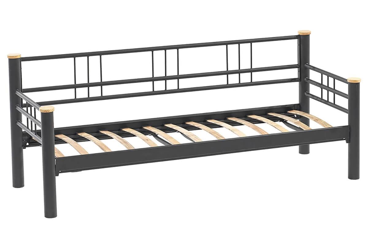 Unimet Kappis Daybed Tek Kişilik Siyah Metal Karyola