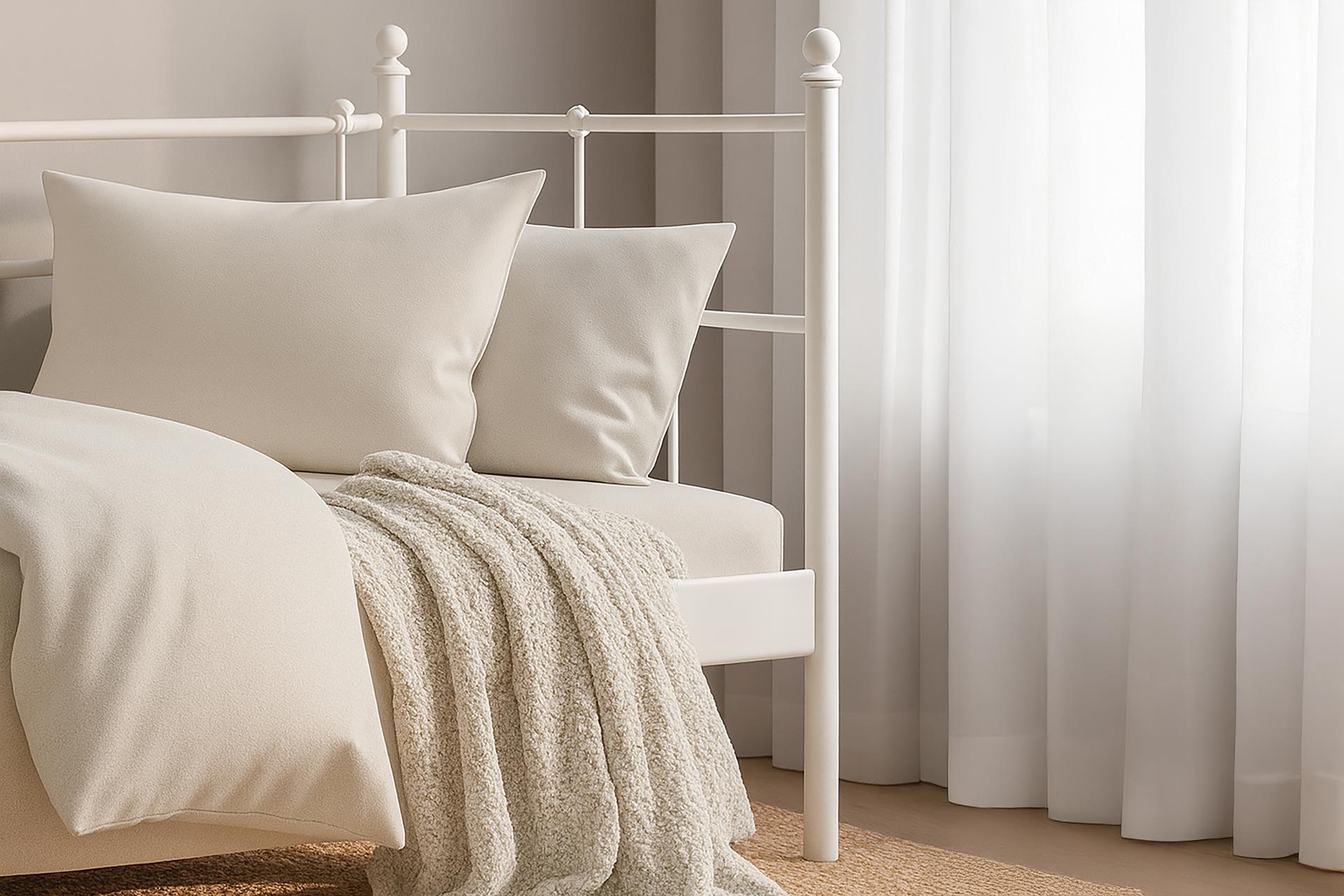 Unimet Lalas Daybed Tek Kişilik Beyaz Metal Karyola