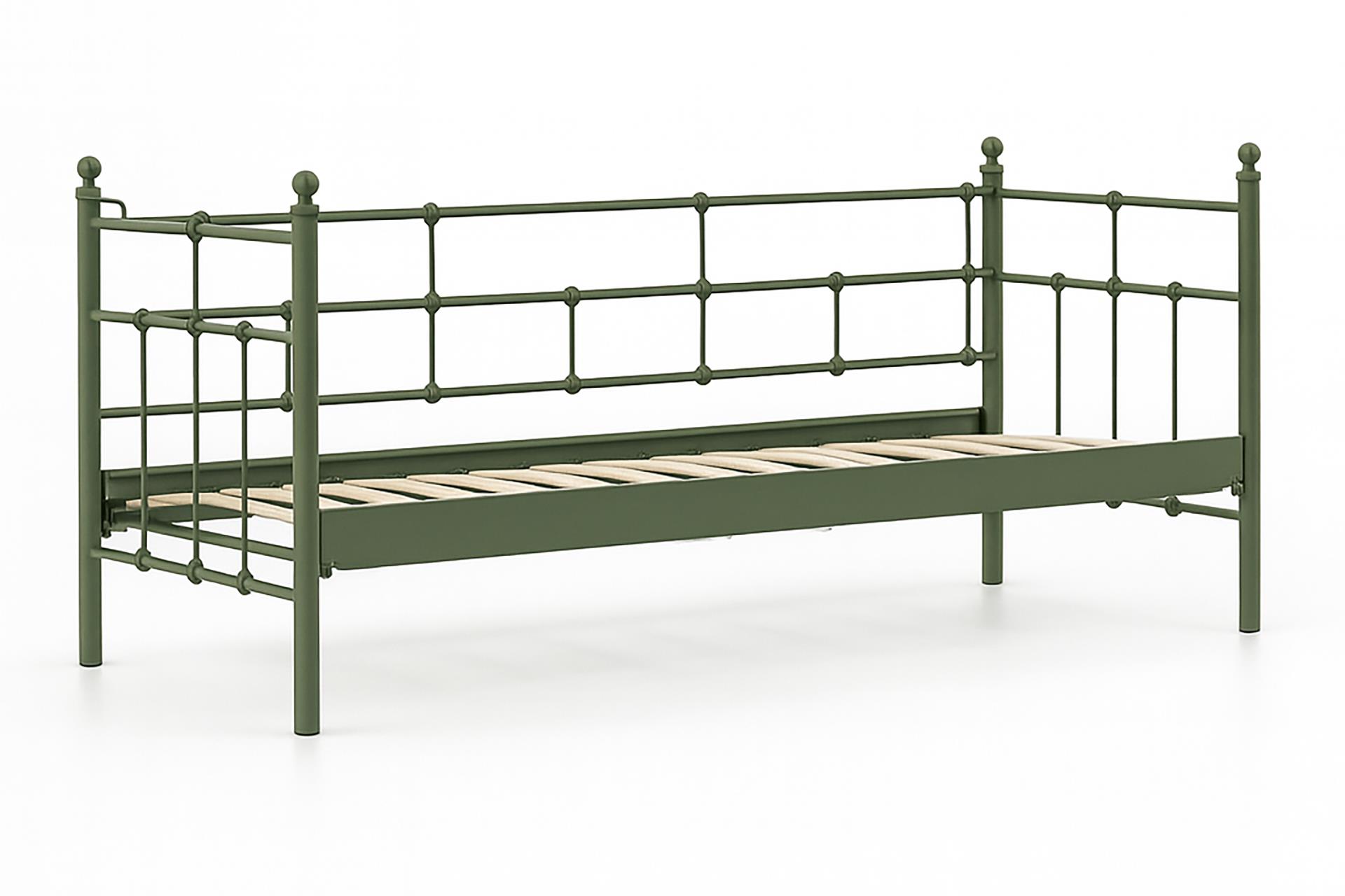 Unimet Lalas Daybed Tek Kişilik Yeşil Metal Karyola
