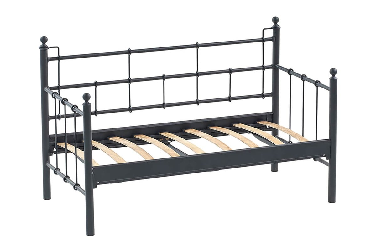 Unimet Lalas Dk Metal Sofa Sedir İkili Koltuk Siyah-Füme