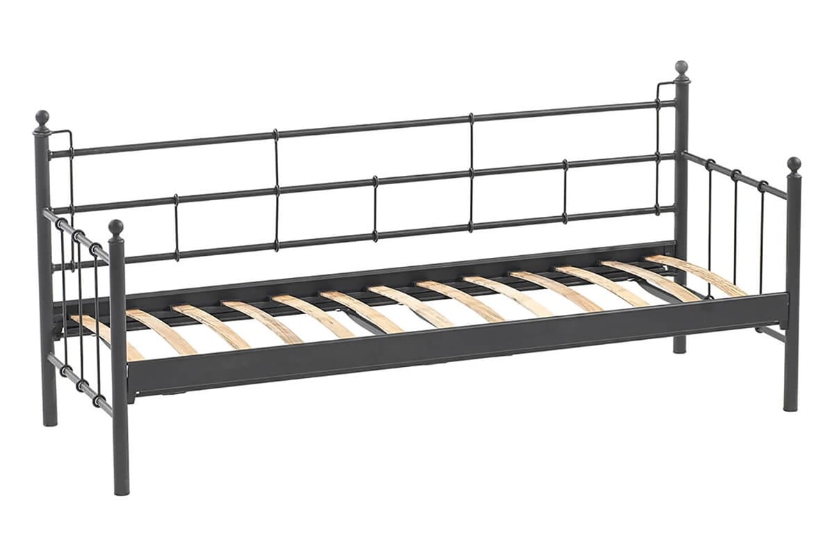 Unimet Lalas Dk Metal Sofa Sedir Üçlü Koltuk Siyah-Antrasit