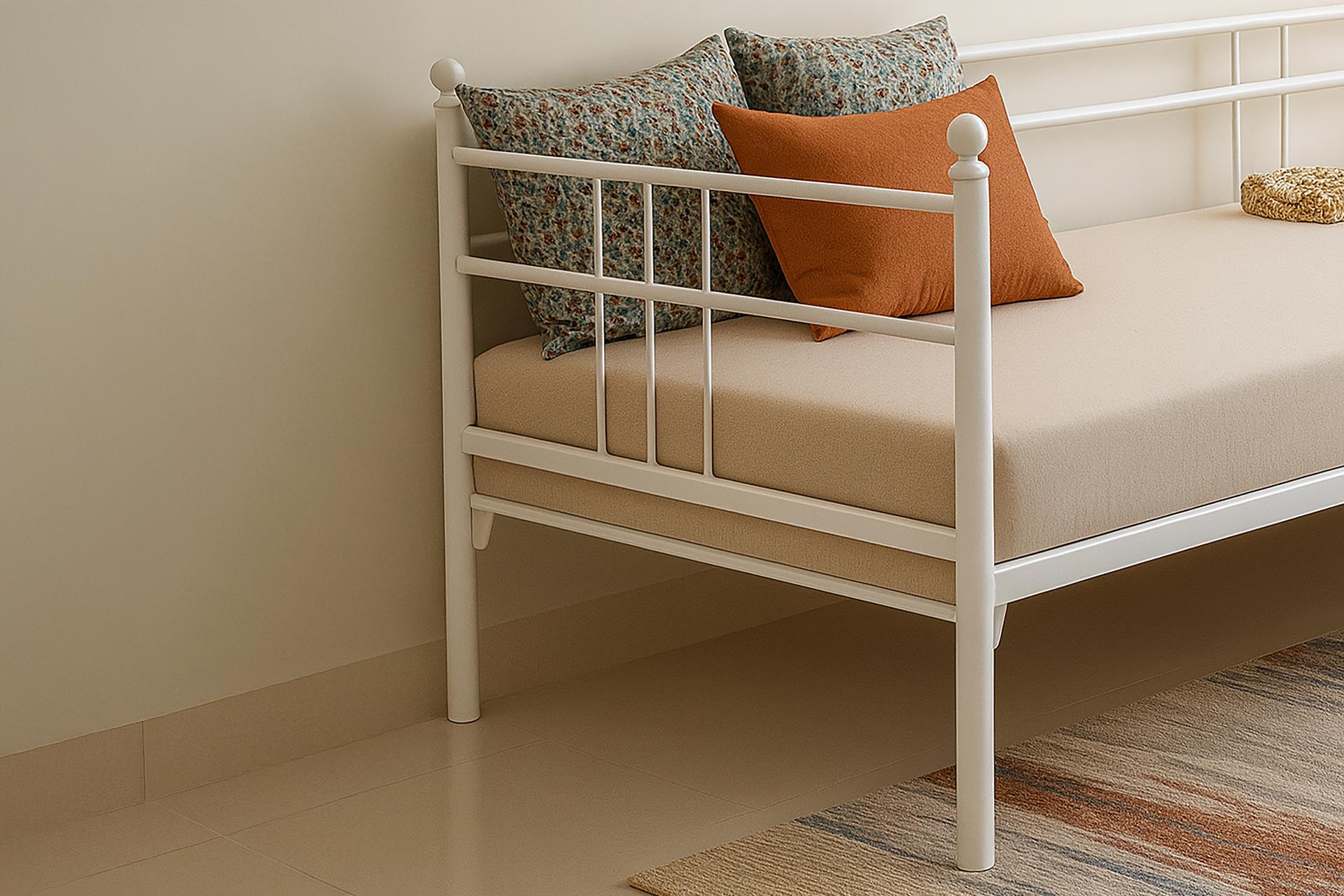 Unimet Soho Daybed Tek Kişilik Beyaz Metal Karyola