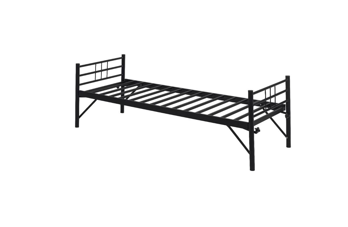 Unimet Tiny Tek Kişilik Siyah Metal Karyola 80X200