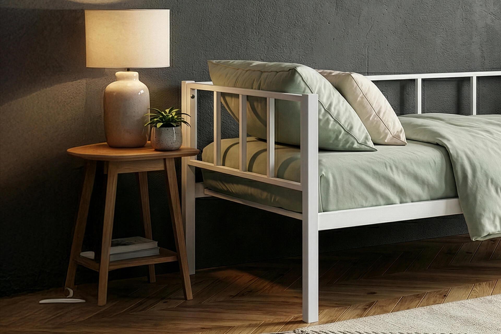 Unimet Titan Daybed Tek Kişilik Karyola Divan Sedir Beyaz 90x190
