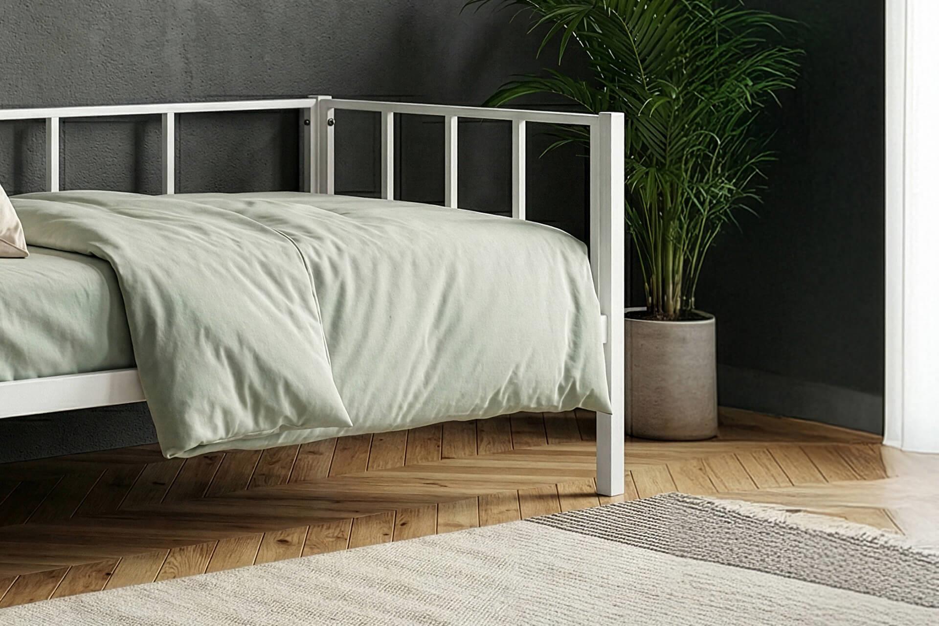 Unimet Titan Daybed Tek Kişilik Karyola Divan Sedir Beyaz 90x190