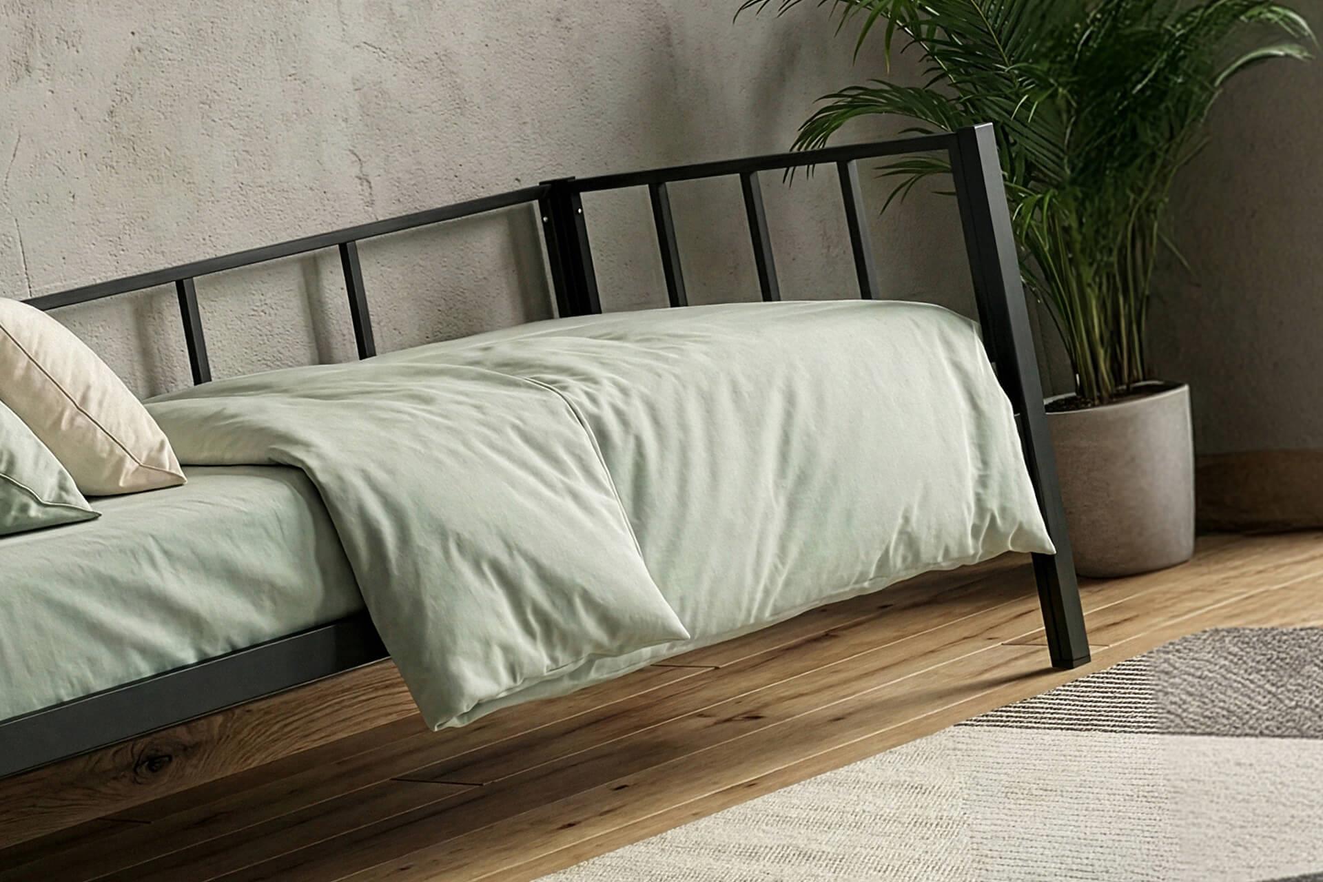 Unimet Titan Daybed Tek Kişilik Karyola Divan Sedir Siyah 90x190