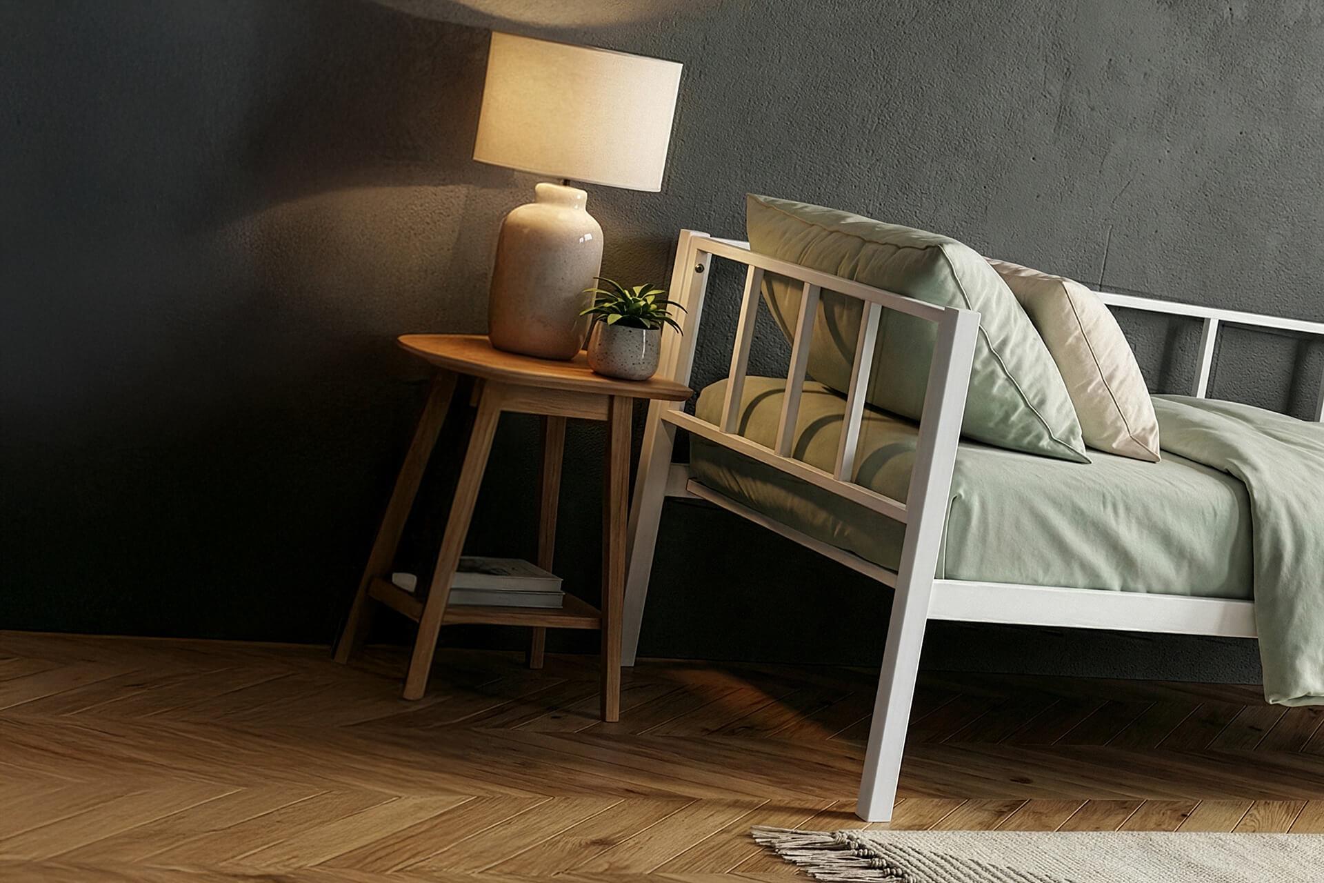 Unimet Titan Daybed Tek Kişilik Karyola Divan Sedir Beyaz 90x190