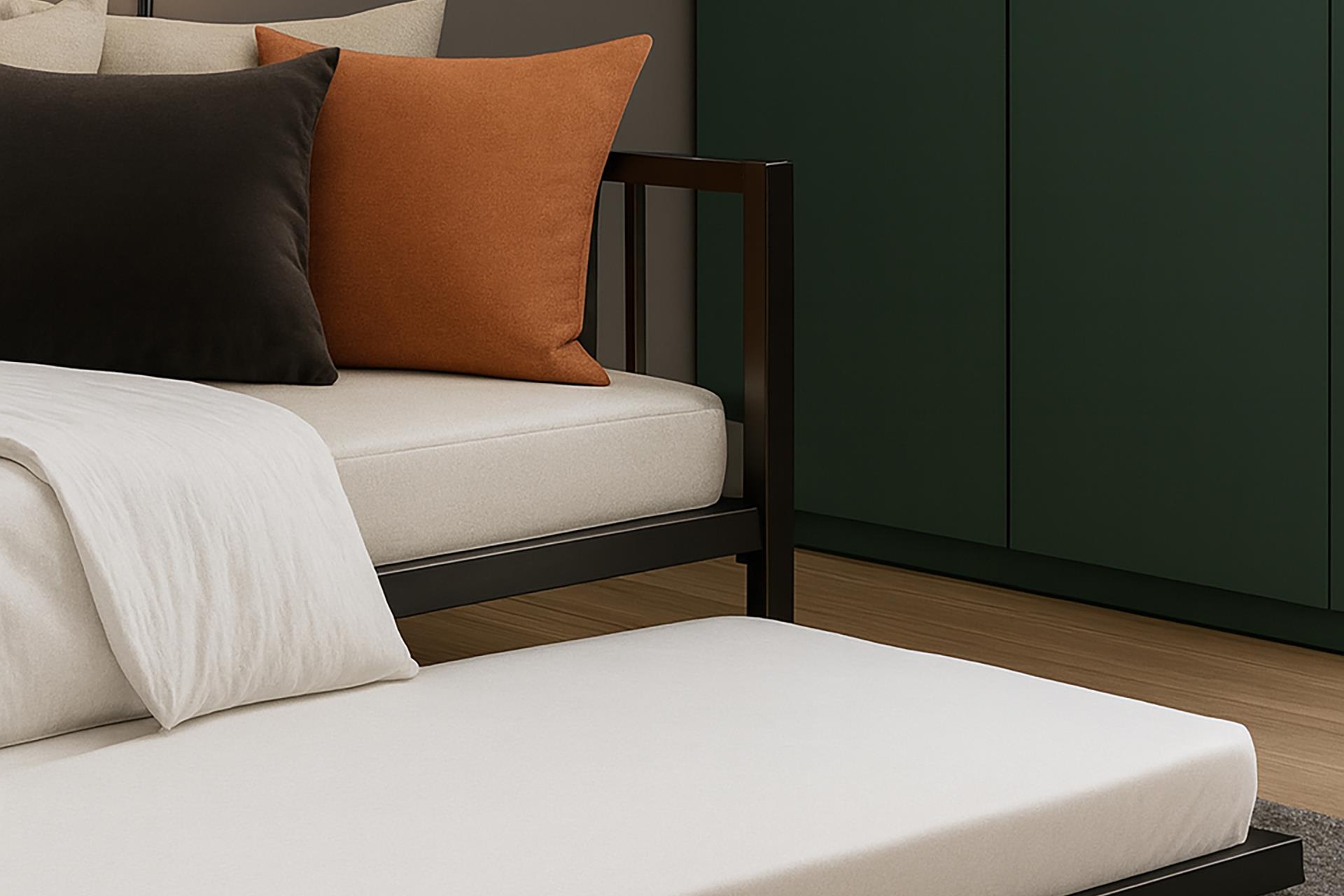 Unimet Titan Yavrulu Daybed Karyola Divan Sedir Siyah 80X190-90X190