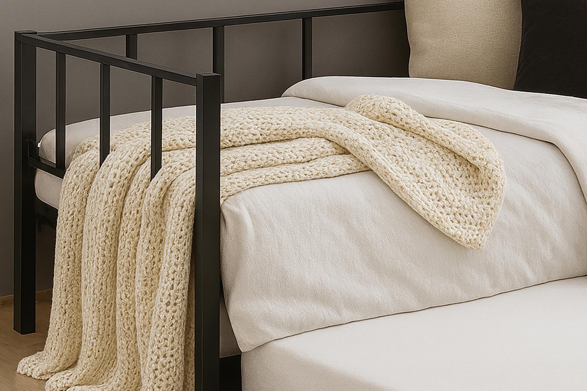Unimet Titan Yavrulu Daybed Karyola Divan Sedir Siyah 80X190-90X190