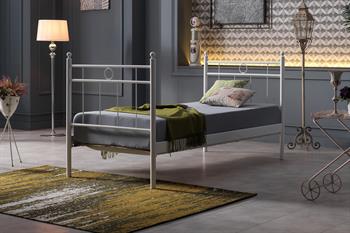Unimet Alpas Daybed Tek Kişilik Beyaz Metal Karyola