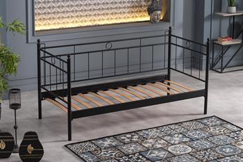 Unimet Alpas Daybed Tek Kişilik Siyah Metal Karyola