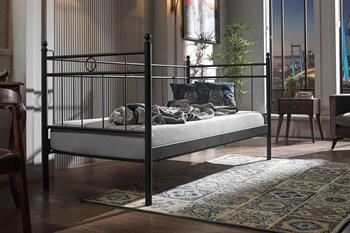 Unimet Alpas Daybed Tek Kişilik Siyah Metal Karyola