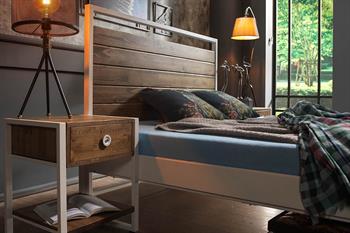 Unimet Ariane Ahşaplı Tek Kişilik Beyaz Metal Karyola