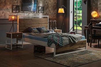 Unimet Ariane Ahşaplı Tek Kişilik Beyaz Metal Karyola