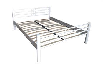 Unimet Asos Çift Kişilik Ferforje Beyaz Metal Karyola