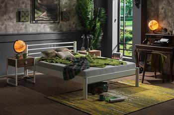 Unimet Asos-S Çift Kişilik Ferforje Beyaz Metal Karyola