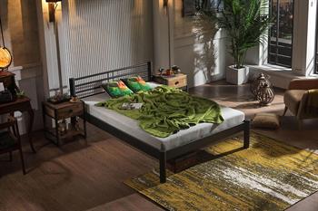 Unimet Asos-S Çift Kişilik Ferforje Siyah Metal Karyola