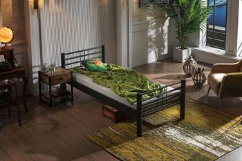 Unimet Asos Tek Kişilik Ferforje Siyah Metal Karyola