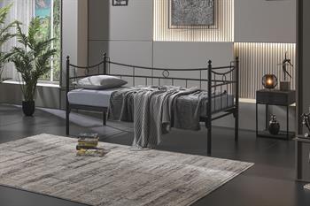 Unimet Daily Daybed Tek Kişilik Siyah Metal Karyola