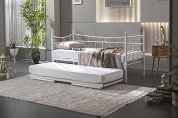 Unimet Daily Yavrulu Daybed-Yataklar Dahil-Çift Tek Kişilik Metal Karyola