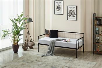 Unimet Forte Daybed Tek Kişilik Siyah Metal Karyola