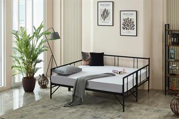 Unimet Forte Yavrulu Daybed-Çift Tek Kişilik Siyah Metal Karyola