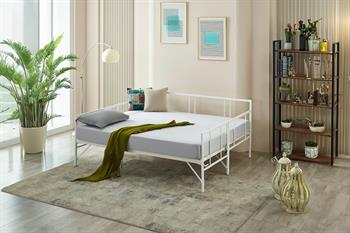 Unimet Forte Yavrulu Daybed-Çift Tek Kişilik Beyaz Metal Karyola