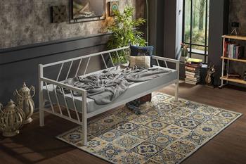 Unimet Glory Daybed Tek Kişilik Beyaz Metal Karyola