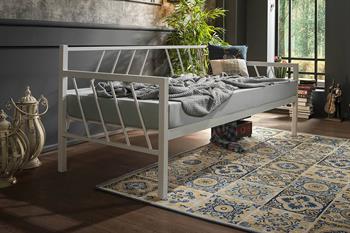 Unimet Glory Daybed Tek Kişilik Beyaz Metal Karyola