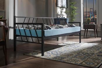 Unimet Glory Daybed Tek Kişilik Siyah Metal Karyola