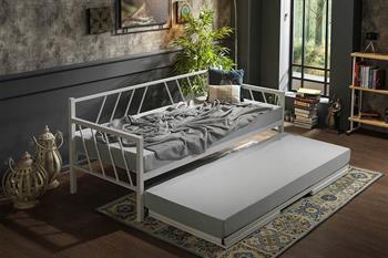 Unimet Glory Yavrulu Daybed-Yataklar Dahil-Çift Tek Kişilik Metal Karyola