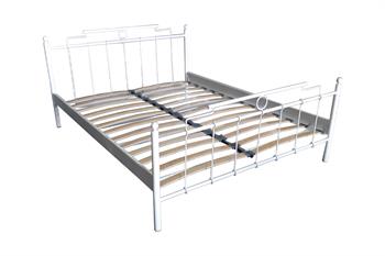 Unimet Hatkus Çift Kişilik Ferforje Beyaz Metal Karyola