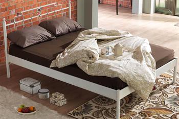 Unimet Hatkus-S Çift Kişilik Ferforje Beyaz Metal Karyola