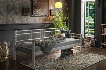 Unimet Kappis Daybed Tek Kişilik Beyaz Metal Karyola