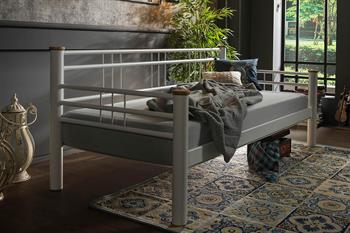 Unimet Kappis Daybed Tek Kişilik Beyaz Metal Karyola