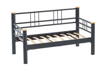 Unimet Kappis Dk Metal Sofa Sedir İkili Koltuk Siyah-Antrasit