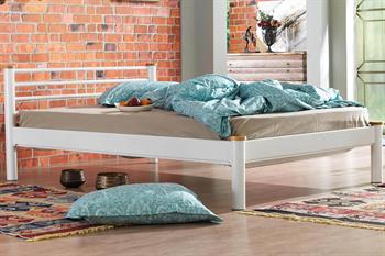 Unimet Kappis-S Çift Kişilik Ferforje Beyaz Metal Karyola