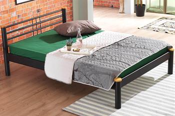 Unimet Kappis-S Çift Kişilik Ferforje Siyah Metal Karyola