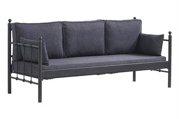 Unimet Lalas Dk Metal Sofa Sedir Üçlü Koltuk Siyah-Antrasit