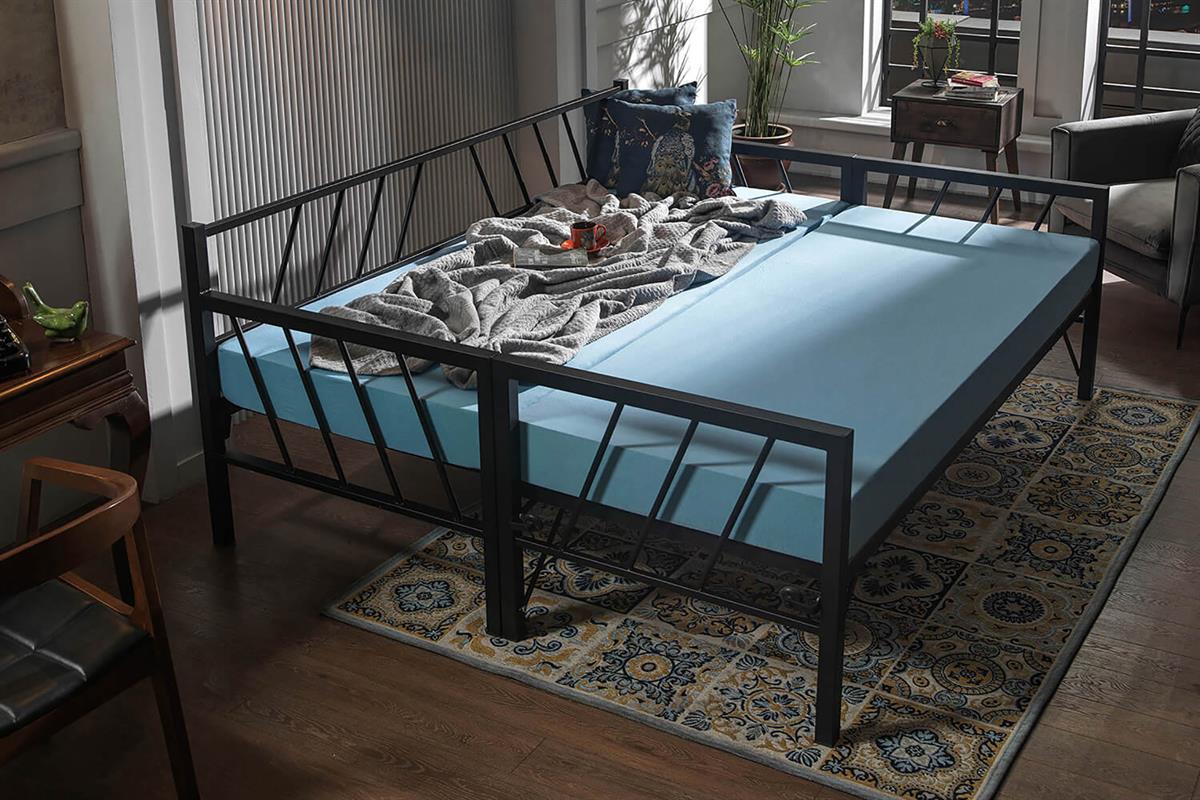Unimet Glory Yavrulu Daybed-Yataklar Dahil-Çift Tek Kişilik Metal Karyola